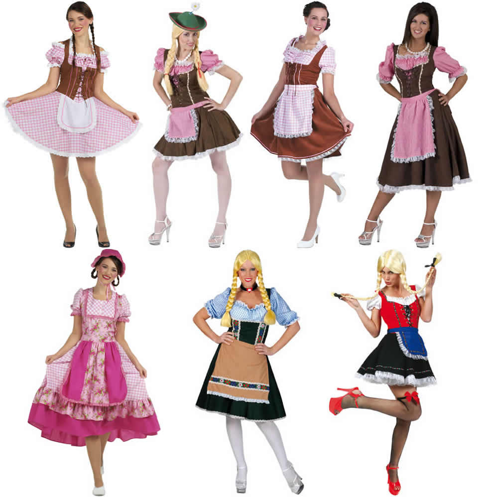 Sexy Dirndl Oktoberfest Bayern Tracht Trachtenkleid Karneval Kostüm 32 50 Ebay